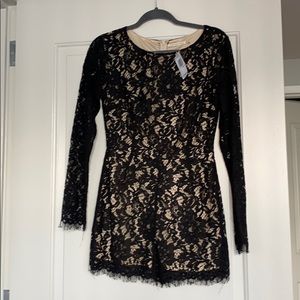 Black Lace Romper